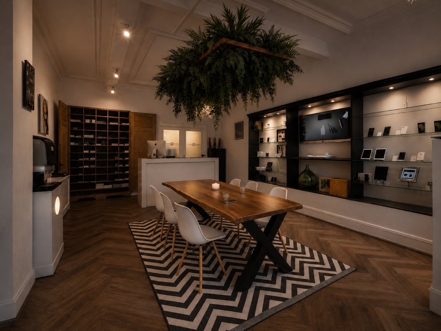 Interieurontwerp Boutique Reparatiewinkel, warme werkplek met karakter